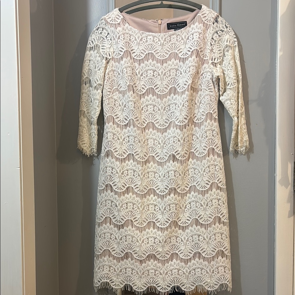Jessica Howard Midi Dress Cream 4P - Picture 2 of 5